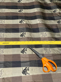 Fabulous Quality Silk Shantung Buffalo Plaid/Printed - Black/Olive Gold /Monkey!!!