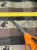 Fabulous Quality Silk Shantung Buffalo Plaid/Printed - Black/Olive Gold /Monkey!!!