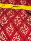 Designer Quality Silk Shantung Quilted with Print - SHERRY RED!!!