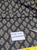Designer Quality Silk Shantung Quilted With Print - BLACK/BEIGE!!!