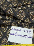 Designer Quality Silk Shantung Quilted / Printed - BLACK!!!