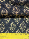 Designer Quality Silk Shantung Quilted / Printed - BLACK!!!