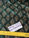 Designer Quality Silk Shantung in Quilted/Printed - MOSS GREEN!!!