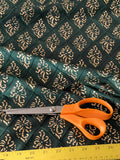 Designer Quality Silk Shantung in Quilted/Printed - MOSS GREEN!!!