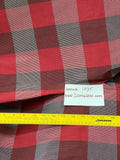 Designer Quality  Heavy Rib Silk Taffeta Plaid -Sherry Red Tones!!!