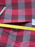 Designer Quality  Heavy Rib Silk Taffeta Plaid -Sherry Red Tones!!!