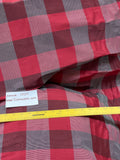 Designer Quality  Heavy Rib Silk Taffeta Plaid -Sherry Red Tones!!!