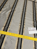 Designer Quality Gorgeous Silk Taffeta Satin Weave Stripes - BLACK/BROWN/GOLDS/OFF-WHITE!!!
