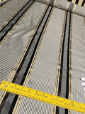 Designer Quality Gorgeous Silk Taffeta Satin Weave Stripes - BLACK/BROWN/GOLDS/OFF-WHITE!!!