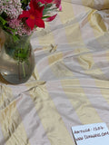 Designer Quality Gorgeous Silk Taffeta Stripes Dobby Weave - GOLDEN YELLOW/BEIGE!!!