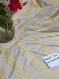 Designer Quality Gorgeous Silk Taffeta Stripes Dobby Weave - GOLDEN YELLOW/BEIGE!!!