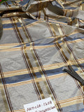 Designer Quality  Gorgeous Satin Weave Plaid  - BLUES/GOLD!!!