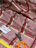 Designer Quality Gorgeous Silk Taffeta Satin Weave Plaid - RED/ GREENS/ GOLD/WHITE!!!