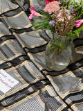 Designer Quality Gorgeous Silk Taffeta Satin Weave Plaid - BLACK/ WHITE/GOLDS/BROWN!!!