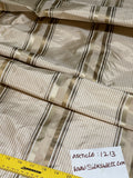 Designer Quality Gorgeous Silk Taffeta Satin Weave Stripes - CREAM/BEIGE/GOLDS!!!