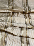 Designer Quality Gorgeous Silk Taffeta Satin Weave Stripes - CREAM/BEIGE/GOLDS!!!