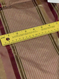 Designer Quality Gorgeous Silk Taffeta Satin Weave Stripes- WINE/ GOLDS/ BROWNS/OLIVE GREENS!!!!!!
