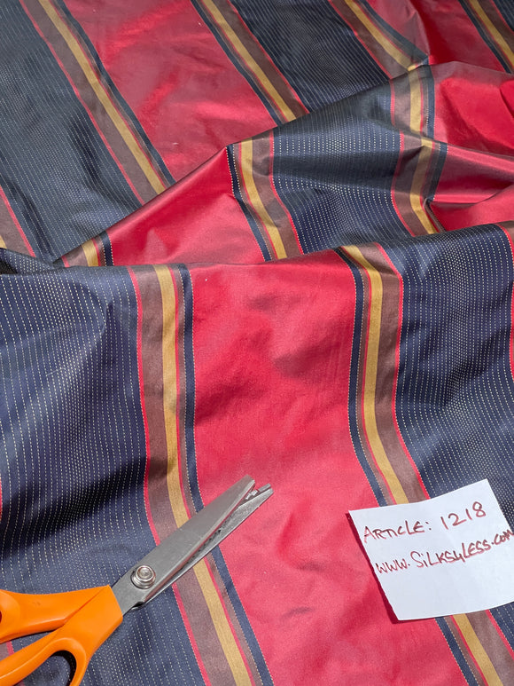 Designer Quality Gorgeous Silk Taffeta Satin Stripes: MULTI COLOR!!