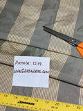 Designer Quality Gorgeous Silk Taffeta Stripes: SAGE GREEN/GOLD!!!