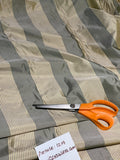 Designer Quality Gorgeous Silk Taffeta Stripes: SAGE GREEN/GOLD!!!