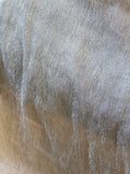Exquisite Quality Silk Tissue Pleated - WHITE/SILVER!!!