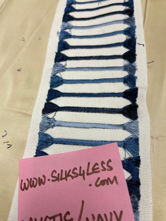 Embroidered Designer Quality Trim In Navy!!!