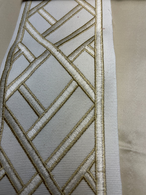 Embroidered Designer Quality Trim In Gold!!!