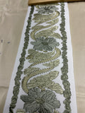 Embroidered Designer Quality Trim In Green!!!