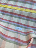 Designer Quality Silk Dupioni Small Checks - GREENS/ PEACH/ IVORY!!!