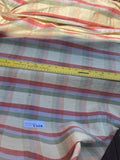 Designer Quality Silk Dupioni Small Checks - GREENS/ PEACH/ IVORY!!!