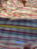 Designer Quality Silk Dupioni Small Checks - GREENS/ PEACH/ IVORY!!!