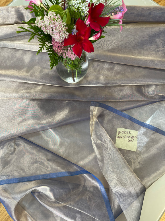 Fabulous Quality Silk Metallic Organza Plain Or Tissue Silk Plain - BLUE/ GOLD!!!