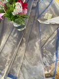 Fabulous Quality Silk Metallic Organza Plain Or Tissue Silk Plain - BLUE/ GOLD!!!