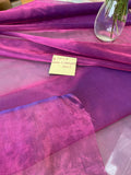 Fabulous Quality Silk Metallic Organza Plain Or Tissue Silk Plain - PURPLE/COPPER!!!
