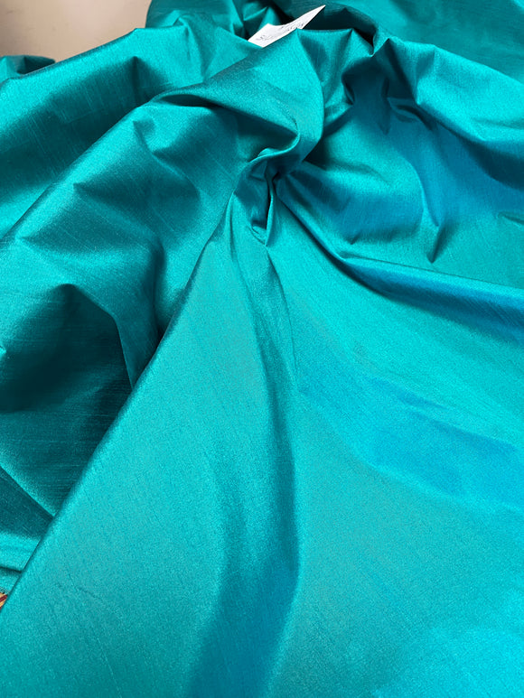 Fabulous Quality 100% Polyester Iridescent Dupion or Faux Silk - EMERALD!!!