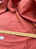 Exquisite Quality Silk Shantung Thin Stripes -  WOODLAND STRAWBERRY!!!