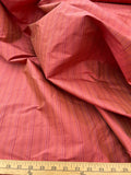 Exquisite Quality Silk Shantung Thin Stripes -  WOODLAND STRAWBERRY!!!