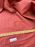 Exquisite Quality Silk Shantung Thin Stripes -  WOODLAND STRAWBERRY!!!