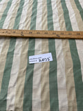 Fabulous Quality Silk Shantung Stripes -IVORY/ OFF-WHITE/ GREENS!!!