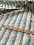 Fabulous Quality Silk Shantung Stripes -IVORY/ OFF-WHITE/ GREENS!!!