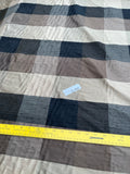 Designer Quality Silk Shantung Buffalo Check - BLACK/ TAN/ OLIVE/ BROWNS!!!