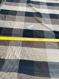 Designer Quality Silk Shantung Buffalo Check - BLACK/ TAN/ OLIVE/ BROWNS!!!