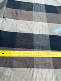 Designer Quality Silk Shantung Buffalo Check - BLACK/ TAN/ OLIVE/ BROWNS!!!