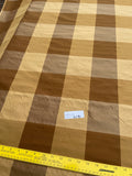 Designer Quality Silk Shantung Buffalo Check - GOLDS/ TAN/ BROWNS!!!