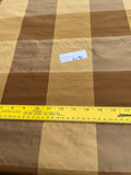 Designer Quality Silk Shantung Buffalo Check - GOLDS/ TAN/ BROWNS!!!