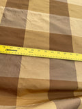 Designer Quality Silk Shantung Buffalo Check - GOLDS/ TAN/ BROWNS!!!