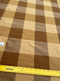 Designer Quality Silk Shantung Buffalo Check - GOLDS/ TAN/ BROWNS!!!