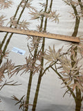 Designer Quality Silk Shantung Screen Print / Bamboo Design - IVORY/ GOLDEN YELLOW!!!
