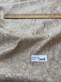 Designer Quality Silk Shantung Jacquard & Paisley Embroidery - WHEAT!!!