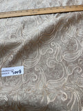 Designer Quality Silk Shantung Jacquard & Paisley Embroidery - WHEAT!!!